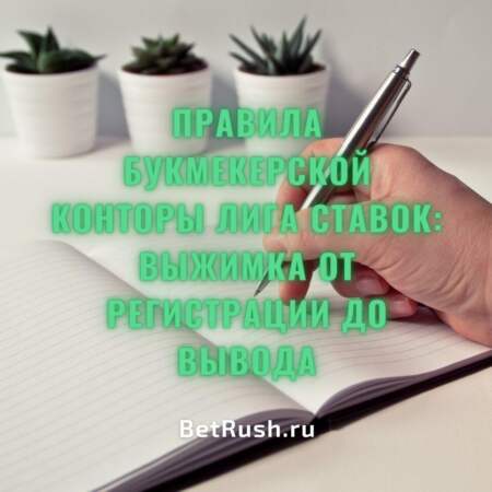 Правила букмекерской конторы Лига Ставок: выжимка от регистрации до вывода